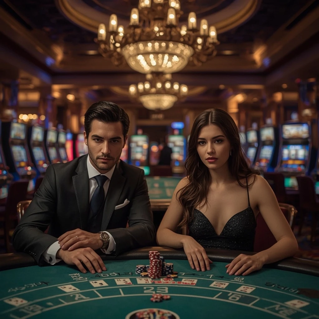 Deux joueurs de poker au Kaboombet Casino